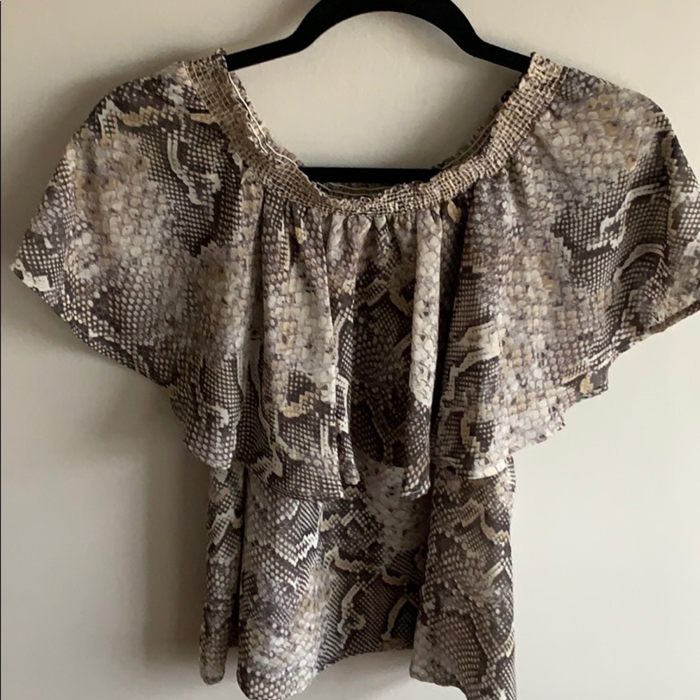 Show me your mumu off the shoulder top snake - L